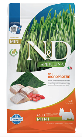 Купить farmina n&d dog spirulina herring & wolfberry adult mini сухой корм для взрослых собак мелких пород, с сельдью и ягодами годжи