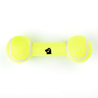 Mr.Kranch игрушка для собак Гантель большая, желтая