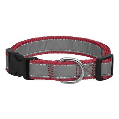 Tappi Панакс амуниция ошейник со светоотражающей лентой для собак, красный