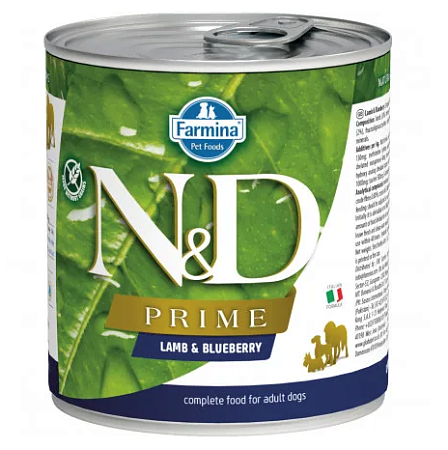 Купить farmina n&d prime dog консервы для щенков всех пород с ягненком и черникой
