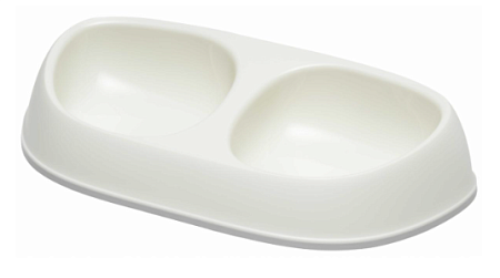 Купить moderna sensibowl миска двойная пластиковая для собак и кошек, мягкий белый