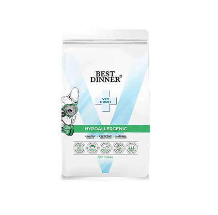 Купить best dinner hypoallergenic сухой диетический корм для взрослых собак всех пород при пищевой аллергии и непереносимости