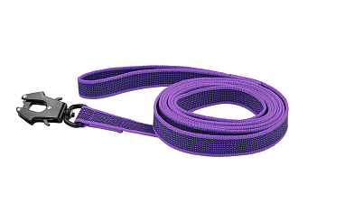 ZOOexpress Let`s Walk поводок капроновый с латексом для собак с усиленным карабином, фиолетовый