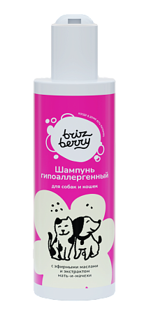 Купить brizberry Шампунь для кошек и собак гипоаллергенный с эфирными маслами и экстрактом мать-и-мачехи