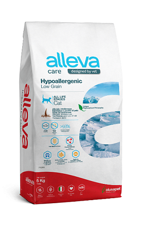 Купить  alleva care cat hypoallergenic low grain низкозерновой сухой корм для взрослых кошек при аллергии
