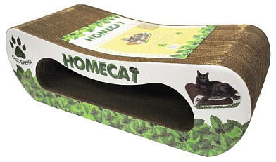Homecat когтеточка для кошек "Мятная волна", гофрокартон большая