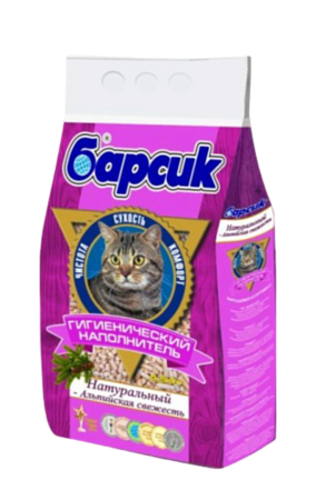 Купить Барсик древесный наполнитель для кошек "Натуральный - Альпийская свежесть"