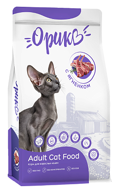 Орико сухой корм для взрослых кошек с ягненком