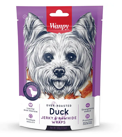 Купить wanpy dog лакомство для собак кости из сыромятной кожи с утиным мясом