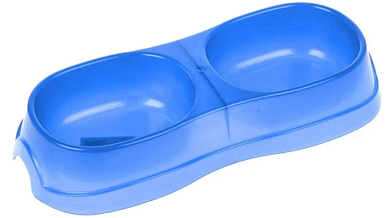 Homecat Atlantis миска двойная синий перламутр