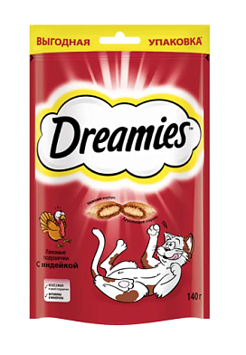 Dreamies Лакомство Подушечки с индейкой для кошек