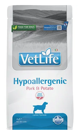 Купить farmina vet life dog hypoallergenic pork & potato сухой корм для взрослых собак всех пород при пищевой аллергии и пищевой непереносимости со свининой и картофелем