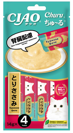 Купить inaba ciao churu Функциональное пюре-лакомство для кошек, Поддержание здоровья почек