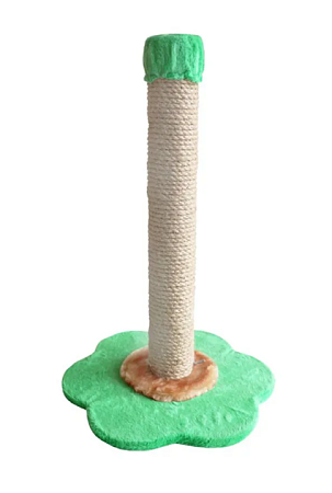 Купить zooexpress когтеточка для кошек "Столбик с цветком в основании" джут