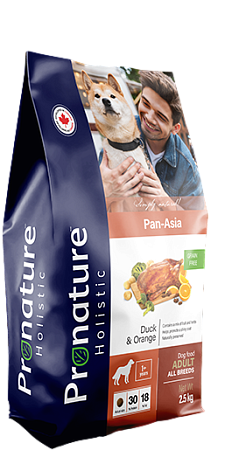 Купить pronature holistic pan-asia gf сухой беззерновой корм для взрослых собак всех пород, утка с апельсином