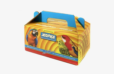 Жорка переноска малая  картонная для мелких животных с ручкой 