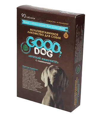GOOD DOG мультивитаминное лакомство для собак крепкий иммунитет с ламинарией