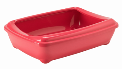 Moderna Туалет-лоток для кошек средний с рамкой Artist Medium коралловый