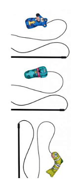 Антицарапки игрушка для кошек дразнилка "Таксюша, Мышь и Сардинка", с валерианой