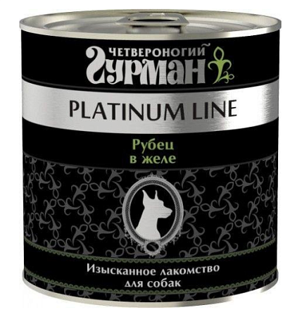 Купить Четвероногий Гурман platinum line консервы для взрослых собак всех пород, с рубцом в желе