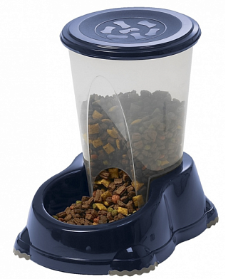 Moderna Smart автокормушка пластиковая нескользящая для собак и кошек, синяя