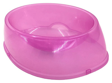 ZOOexpress DeLuxe миска пластиковая для собак прозрачная для собак, розовая