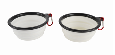 Kitty City миска складная силиконовая для собак и кошек, белая