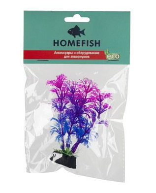 HOMEFISH Амбулия пурпурная растение для аквариума пластиковое с грузом