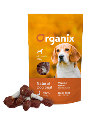 Organix лакомства лакомство для собак «Утиные гантельки» (100% мясо)
