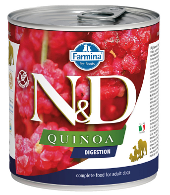 Farmina N&D Quinoa Dog Digestion консервы для взрослых собак всех пород с проблемами пищеварения с киноа и ягненком