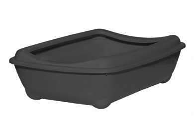 Yami-Yami Лоток для кошек глубокий с рамкой, серый