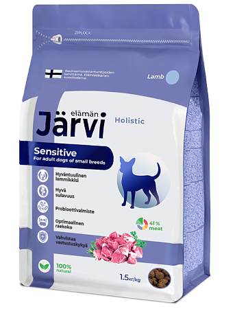 Купить jarvi сухой корм для взрослых собак мелких пород с чувствительным пищеварением с ягнёнком