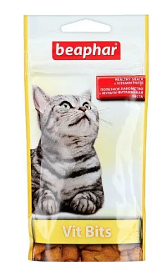 Beaphar Vit- Bits подушечки для кошек с мультивитаминной пастой