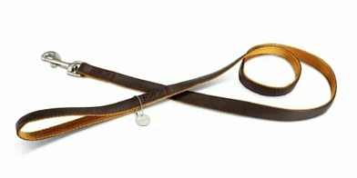 Beeztees Поводок для собак нейлон и искусственная кожа, коричневый