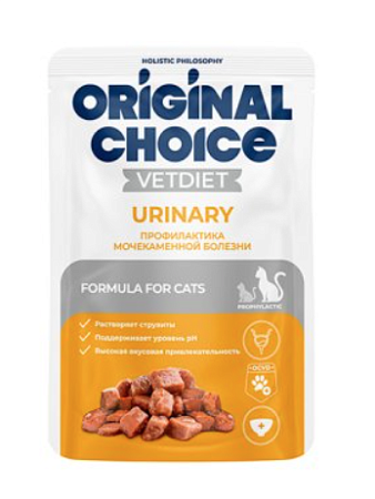 Купить original choice vetdiet urinary влажный корм для взрослых кошек профилактика МКБ (пауч)
