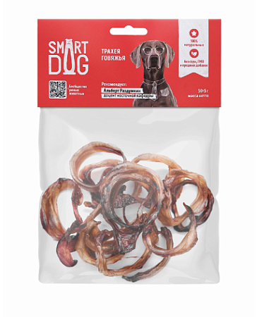 Купить smart dog лакомство для собак Трахея говяжья