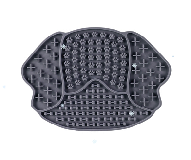 TRIOL лизательный коврик для медленного поедания, Пёс, силиконовый, серый для кошек и собак