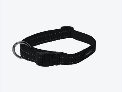Beeztees ошейник для собак нейлон и искусственная кожа черный