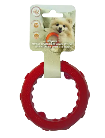 Купить Зооник Игрушка для собак Кольцо плавающее малое, пластикат, красная