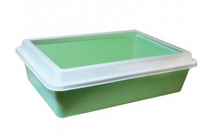 Купить zooexpress туалет для кошек "lux" глубокий с рамкой