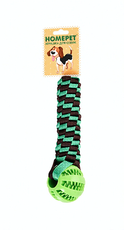 Купить homepet dental tpr игрушка для собак мяч с отверстиями для лакомств на плетенке