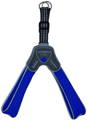 Cortina (Coralpina) мягкая шлейка для собак "Супер Комфорт", неоновый синий