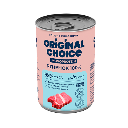 Купить original choice monoprotein adult консервы для собак всех пород ягненок