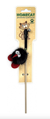Homecat Дразнилка для кошек Птичка из норки на резинке с бубенчиком