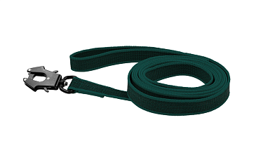 ZOOexpress Let`s Walk поводок капроновый с латексом для собак с усиленным карабином, темно-зеленый