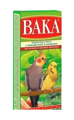 ВАКА "ВК" сухой корм для попугаев с минералкой и овощами