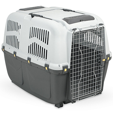 MPS переноска для собак и кошек SKUDO 7 с металлической дверцей с замком серая