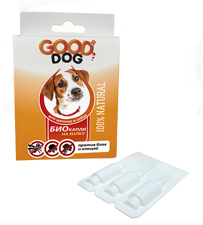 Купить good dog Антипаразитарные БИО капли для щенков и собак от блох и клещей