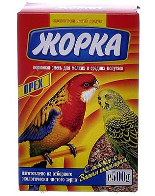 Жорка сухой корм для мелких и средних попугаев с орехами (коробка)