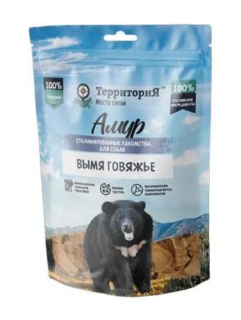 Купить ТерриториЯ Амур лакомство сублимированное для собак Вымя говяжье
